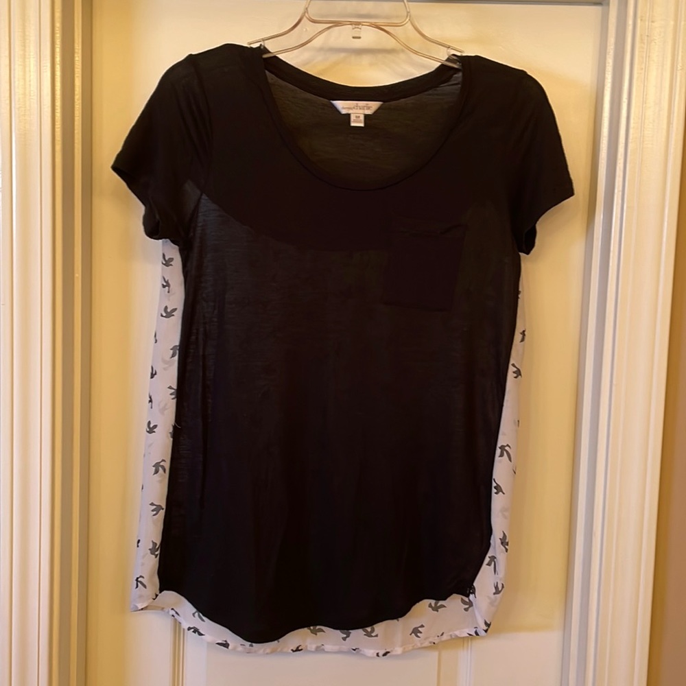 3 for $15 Black tee with birds